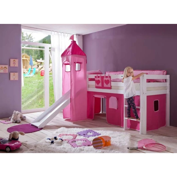 children's semi-high bed with slide