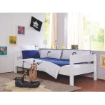 wooden single bed