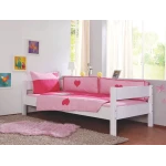 wooden single bed