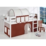 semi high bed with curtains