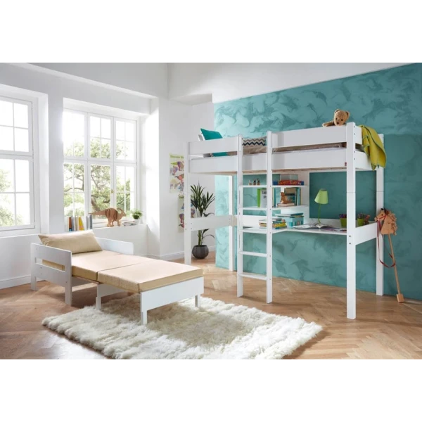 Loft bed with desk