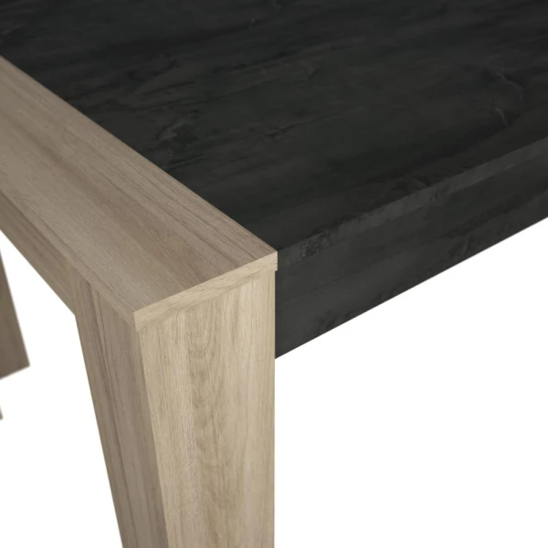 two-tone dining table