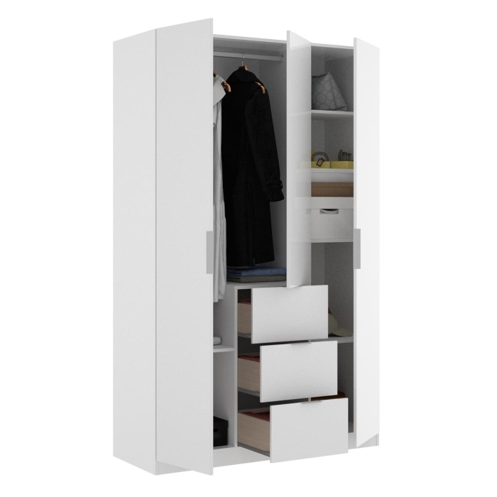  Wardrobe 3 Doors 3 Drawers