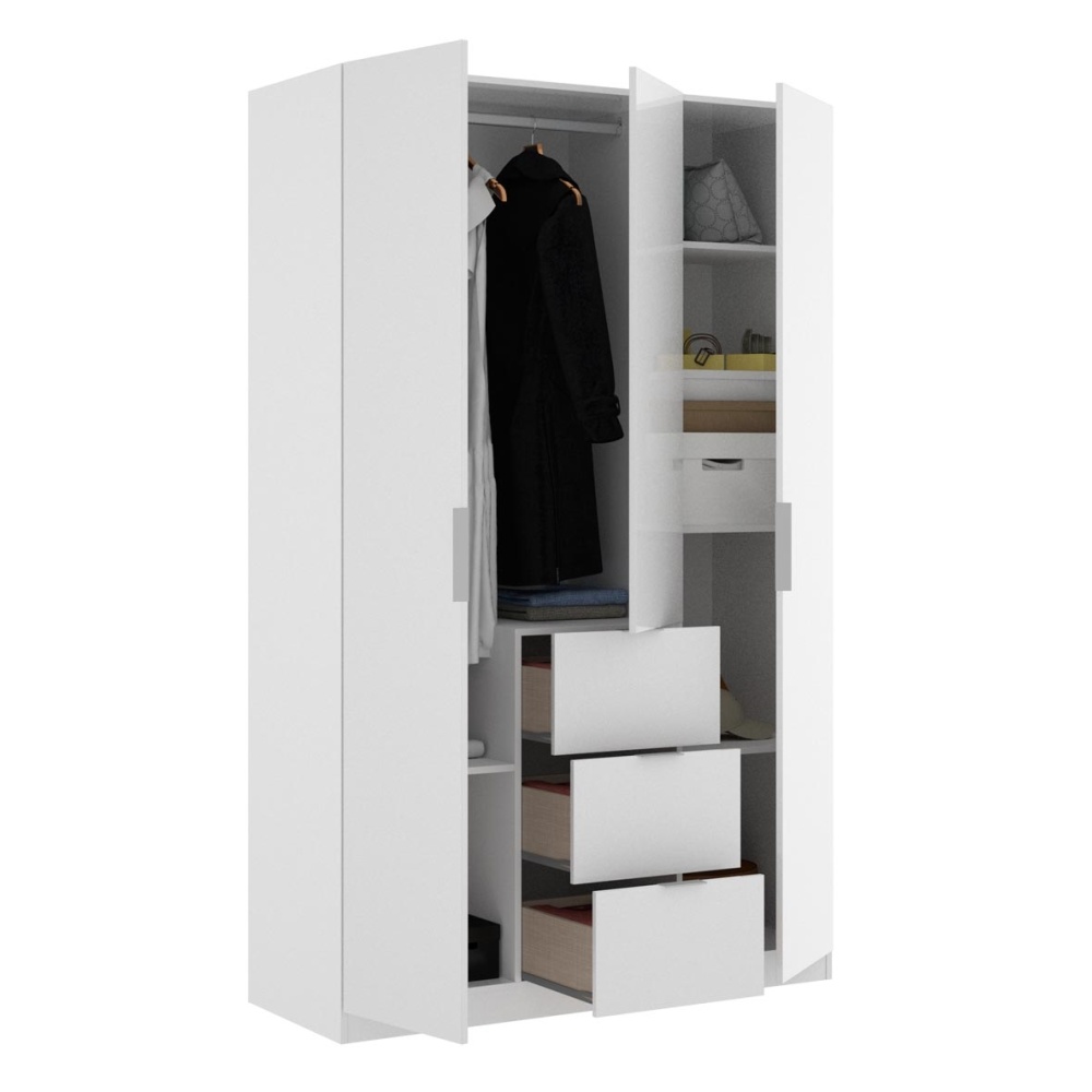  Wardrobe 3 Doors 3 Drawers