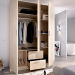 Wardrobe 3 doors 3 drawers