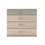 CÓMODA 4 CAJONES BICOLOR ARIZONA