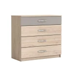 CÓMODA 4 CAJONES BICOLOR ARIZONA