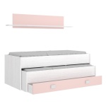 compact bed with trundle and drawer