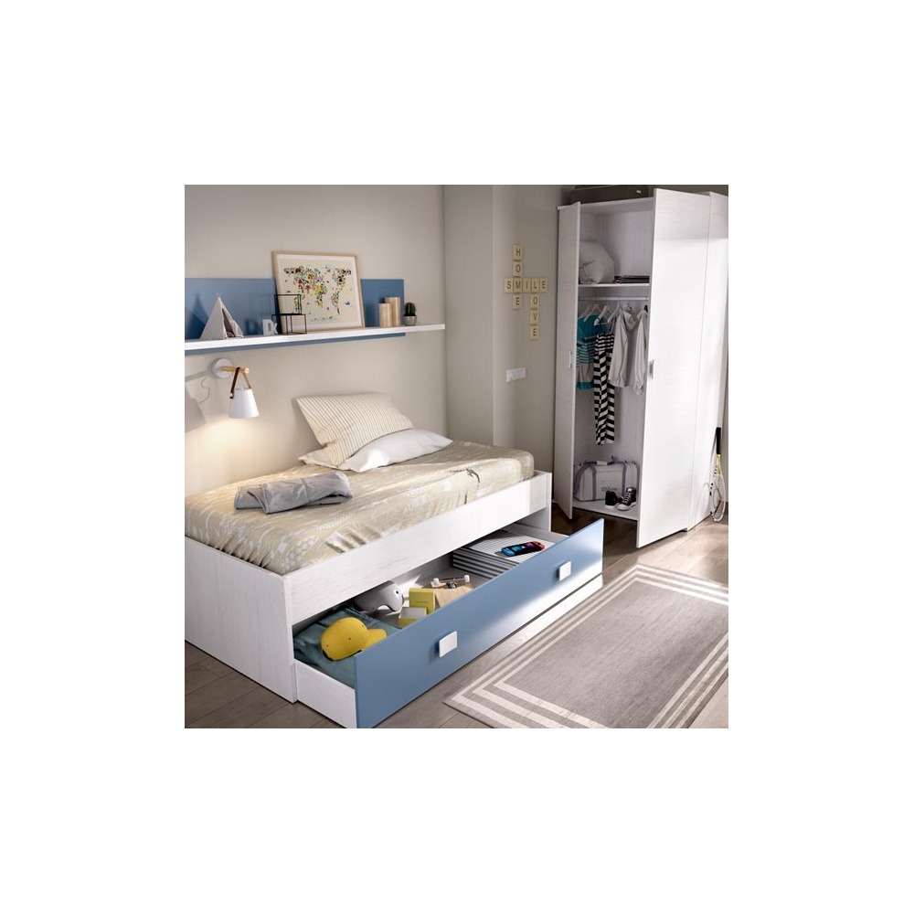 trundle bed with shelf