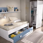 trundle bed with shelf