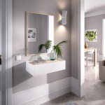 compact mirror entryway with drawer