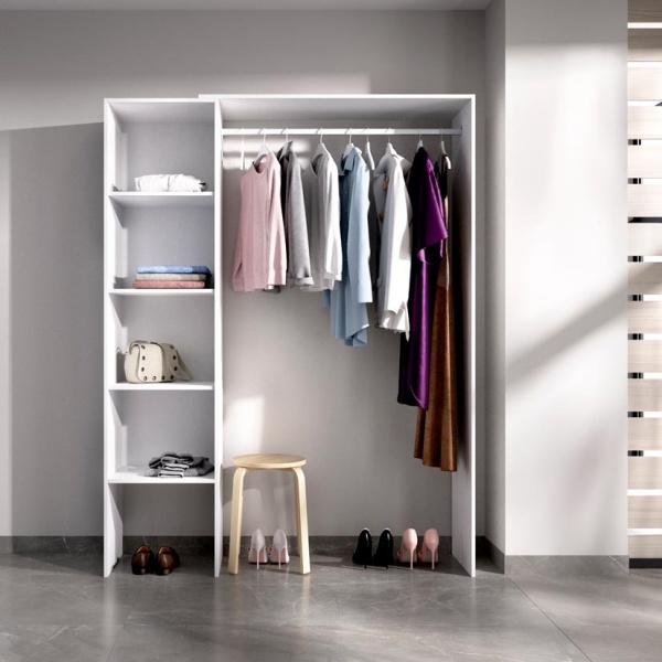 walk-in closet with adjustable shelves