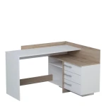 L-shaped desk with drawers