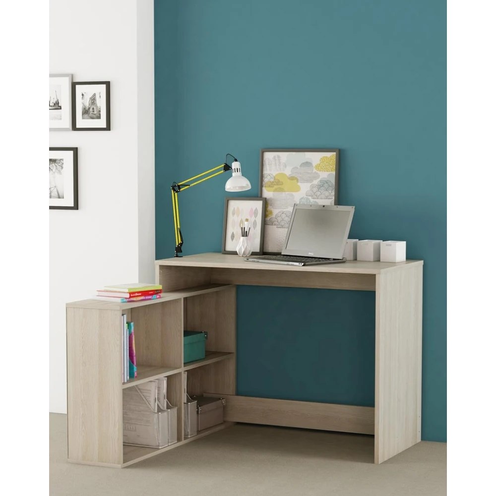 desk with shelves