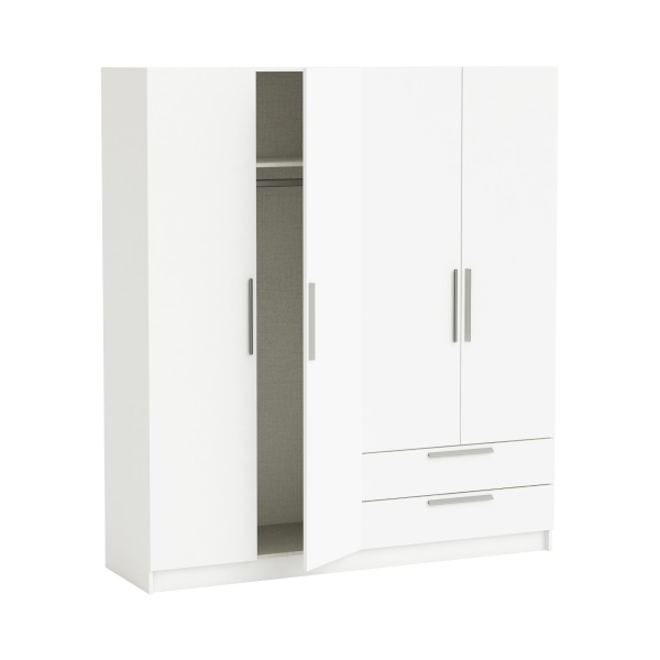 4-door wardrobe with 2 drawers