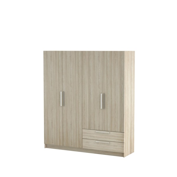 4-door wardrobe with 2 drawers
