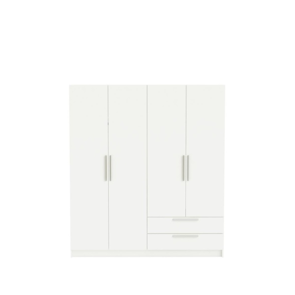 4-door wardrobe with 2 drawers