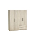 4-door wardrobe with 2 drawers