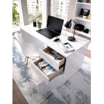 desk with drawers and door