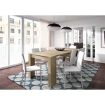 Adaptable table with 5 positions. Up to 10 diners. Extendable table for guests. Practical and functional.