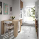 Adaptable table with 5 positions. Up to 10 diners. Extendable table for guests. Practical and functional.