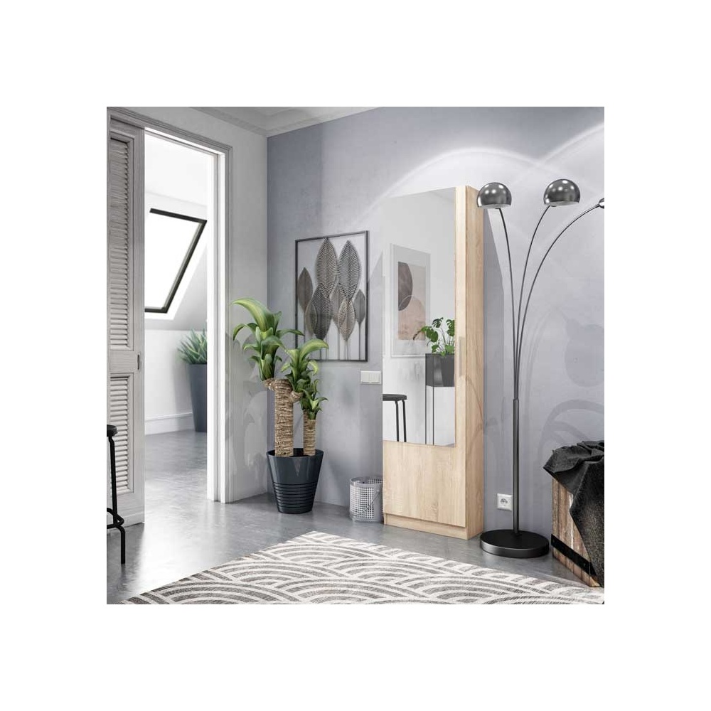 shoe rack with mirror