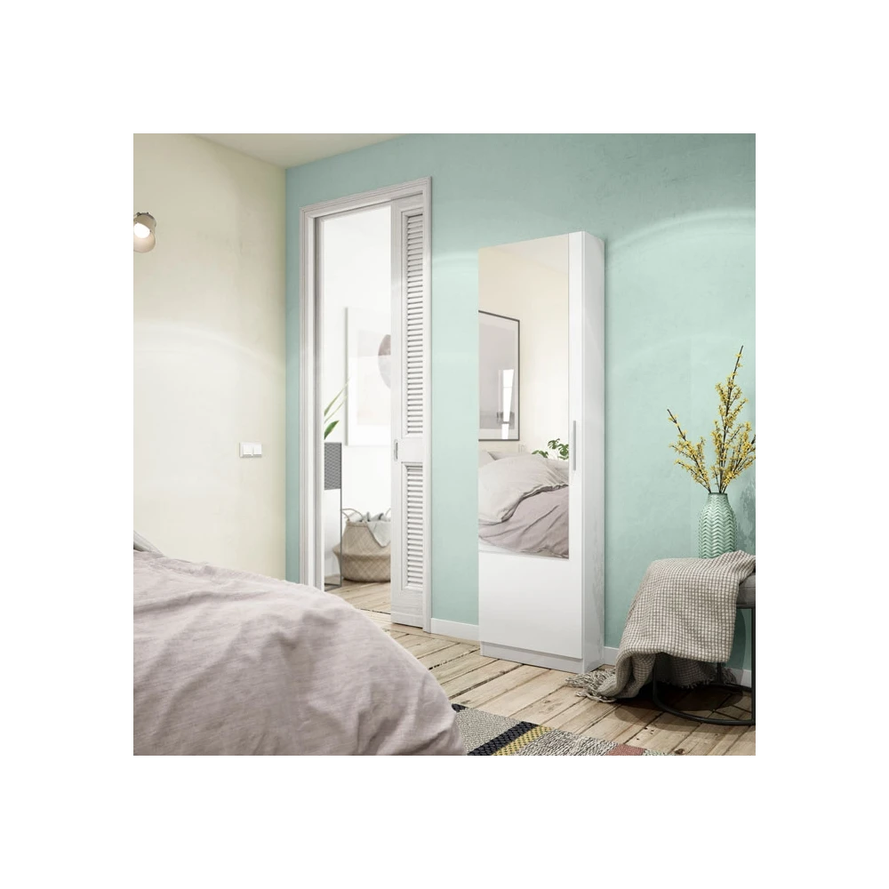 shoe rack with mirror