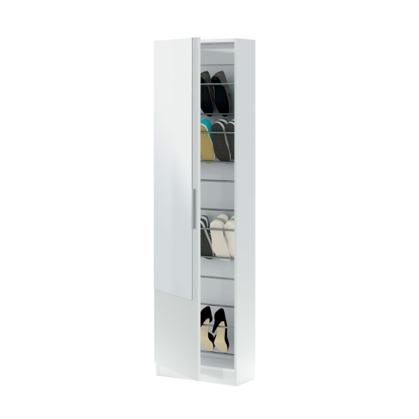 shoe rack with mirror
