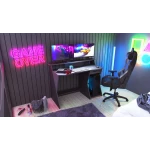 MESA GAMER CON CAJÓN Y ESTANTE SPEEL