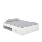 CAMA MATRIMONIAL BLANCA CON CAJONES  SIRACUSA