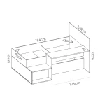 CAMA CON ESCRITORIO Y ALMACENAJE ERIN 