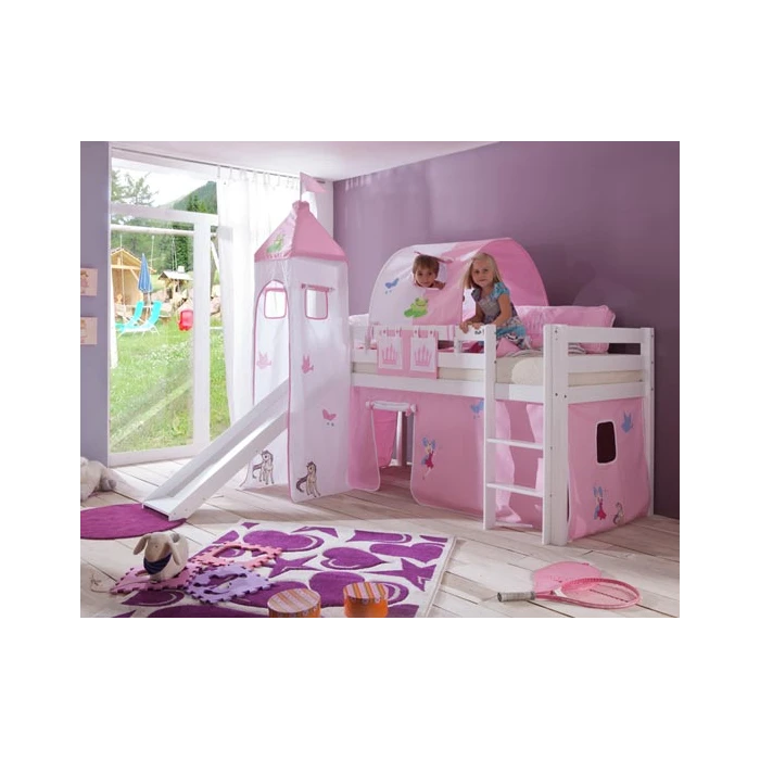 children's semi-high bed with slide