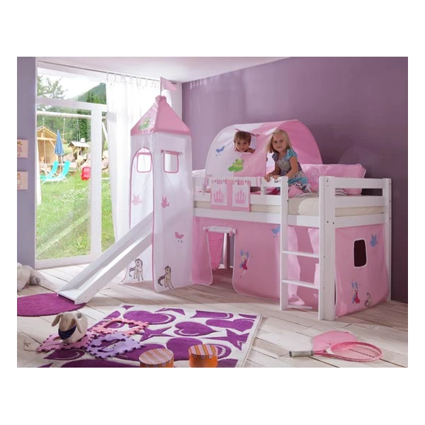 children's semi-high bed with slide