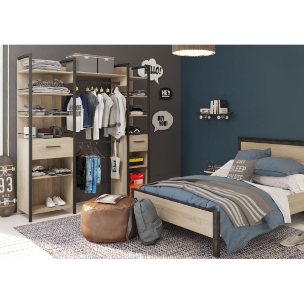 Industrial style wardrobe