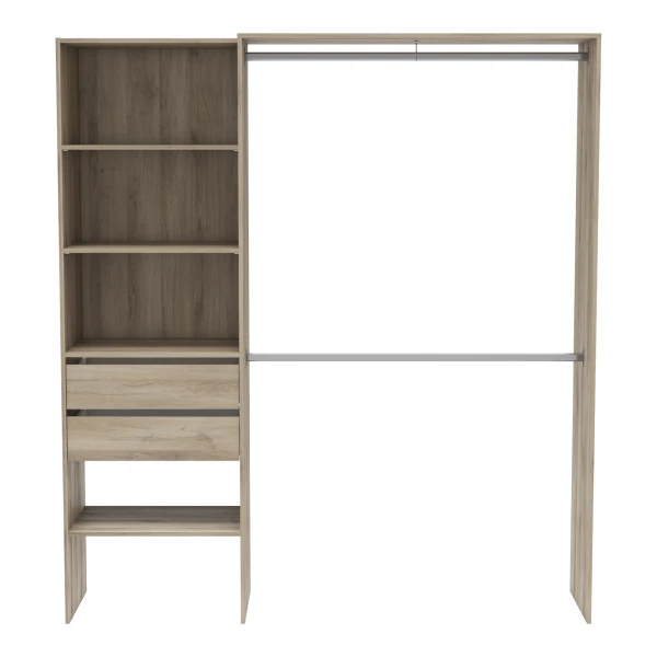 open wardrobe with 2 drawers