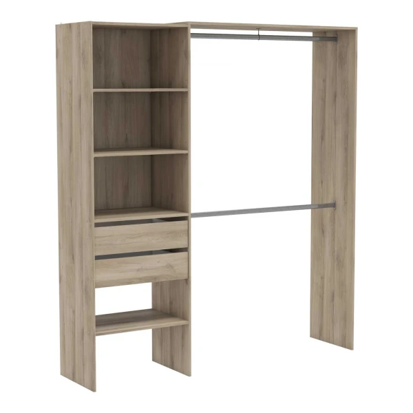 open wardrobe with 2 drawers