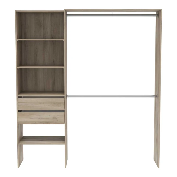 open wardrobe with 2 drawers