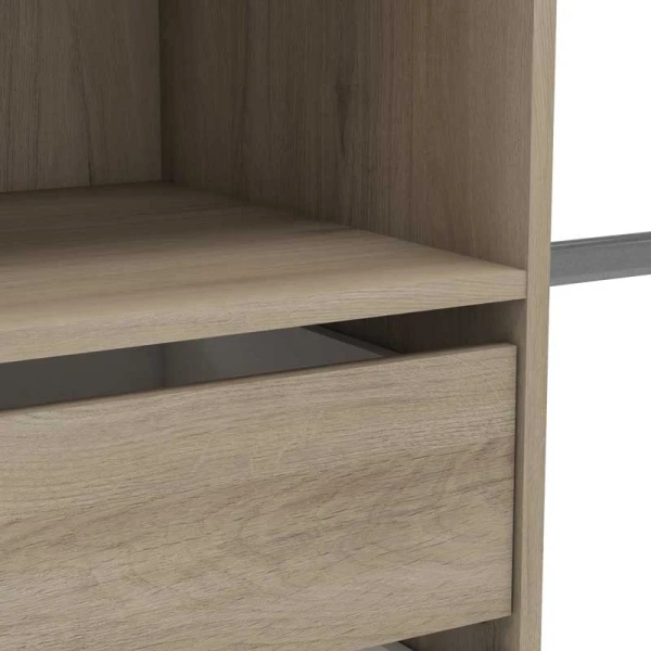 open wardrobe with 2 drawers