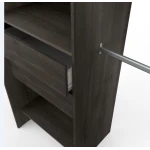 Open wardrobe measuring 192 x 50 cm with 2 bars, 3 drawers, and 9 shelves. Great storage capacity