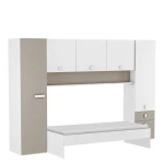 Full youth Bedroom furniture. Includes bed, wardrobes, 3 drawers, and a shelf. Functional. Great value for money. 