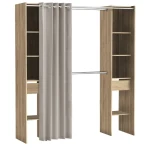 Double dressing room with curtains