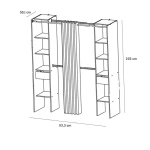 Double dressing room with curtains