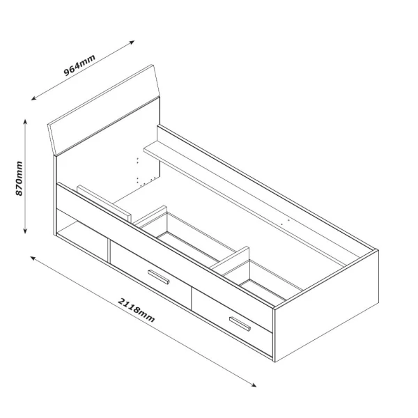 Single Bed With Drawers