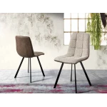 Beige Upholstered Dining Chair