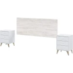 Headboard and 2 nightstands