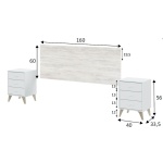 Headboard and 2 nightstands