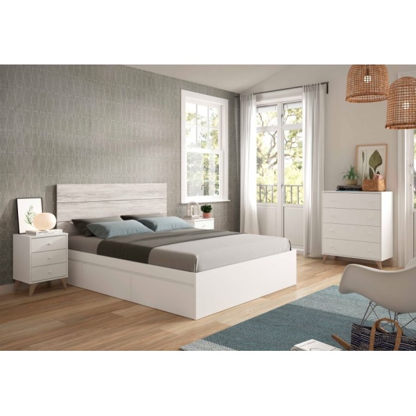 Headboard and 2 nightstands