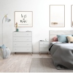 bedside table with drawers