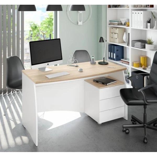 Desk with pedestal cabinet