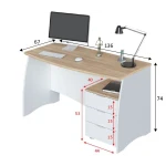 Desk with pedestal cabinet